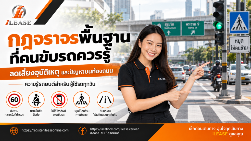 กฎจราจรพื้นฐานที่คนขับรถควรรู้ ลดเสี่ยงอุบัติเหตุและปัญหาบนท้องถนน